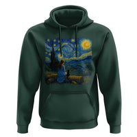 Cute Cat Starry Night Hoodie Kitty Lovers - Wonder Print Shop