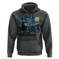 Cute Cat Starry Night Hoodie Kitty Lovers - Wonder Print Shop
