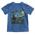 Cute Cat Starry Night Toddler T Shirt Kitty Lovers - Wonder Print Shop