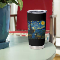Cute Cat Starry Night Tumbler Cup Kitty Lovers
