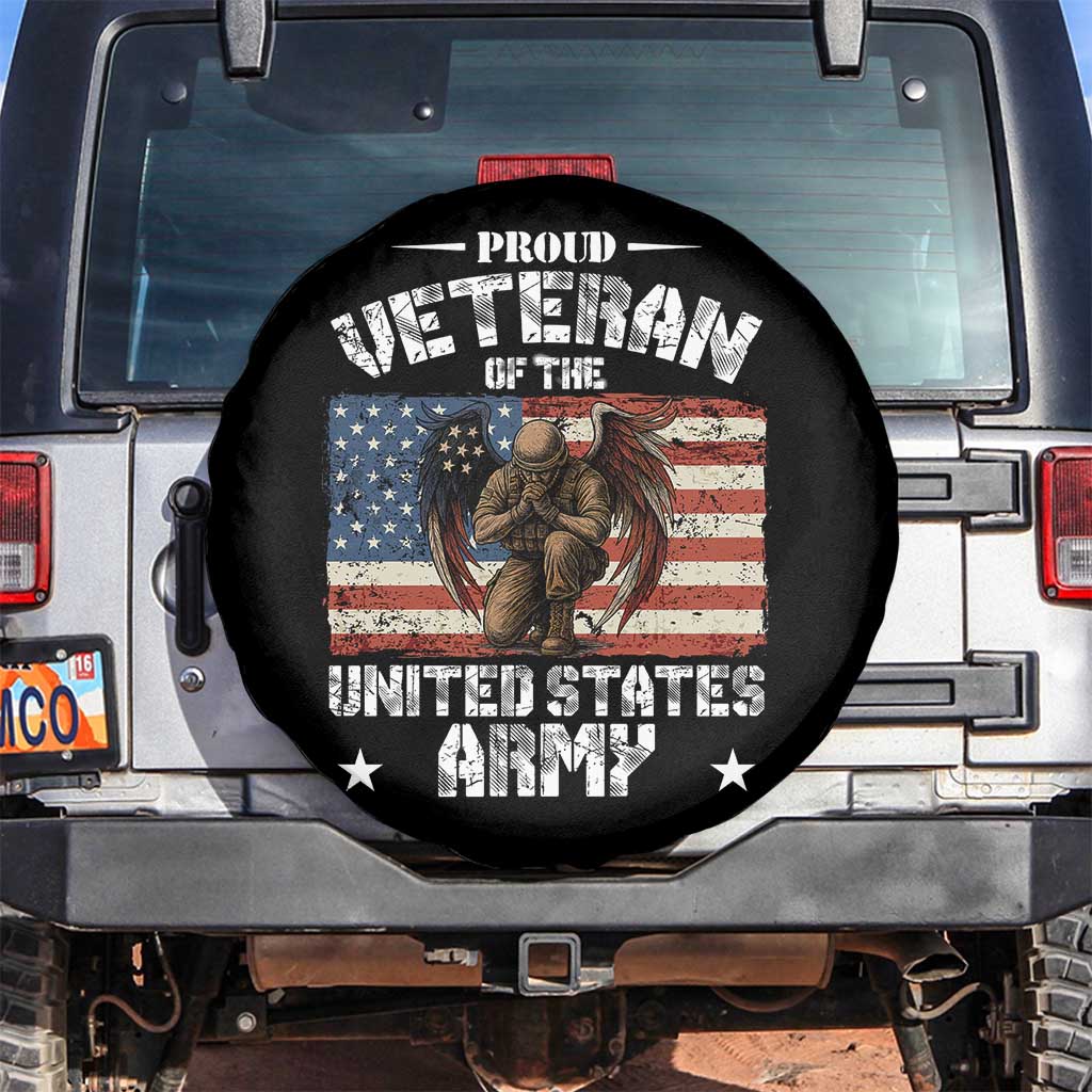 US Army Veteran Tribute Spare Tire Cover American Flag Angel Soldier Memorial - Wonder Print Shop