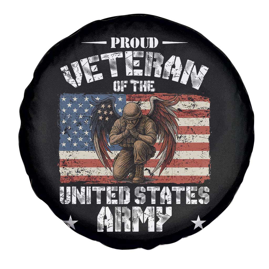 US Army Veteran Tribute Spare Tire Cover American Flag Angel Soldier Memorial - Wonder Print Shop