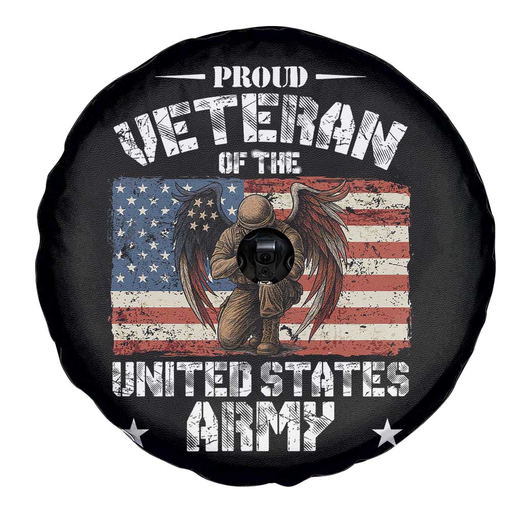 US Army Veteran Tribute Spare Tire Cover American Flag Angel Soldier Memorial - Wonder Print Shop