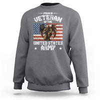 US Army Veteran Tribute Sweatshirt American Flag Angel Soldier Memorial - Wonder Print Shop