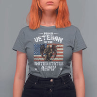 US Army Veteran Tribute T Shirt For Women American Flag Angel Soldier Memorial - Wonder Print Shop