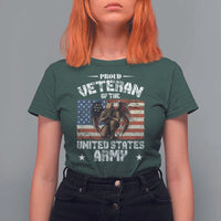US Army Veteran Tribute T Shirt For Women American Flag Angel Soldier Memorial - Wonder Print Shop