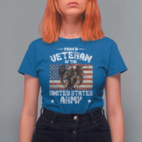 US Army Veteran Tribute T Shirt For Women American Flag Angel Soldier Memorial - Wonder Print Shop