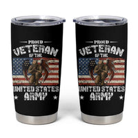 US Army Veteran Tribute Tumbler Cup American Flag Angel Soldier Memorial
