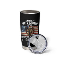 US Army Veteran Tribute Tumbler Cup American Flag Angel Soldier Memorial
