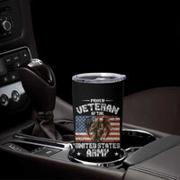 US Army Veteran Tribute Tumbler Cup American Flag Angel Soldier Memorial