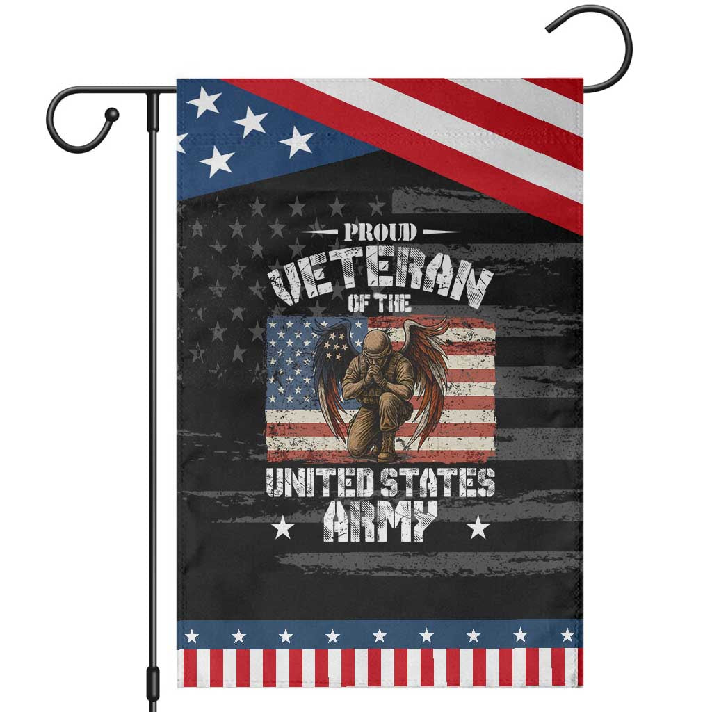 US Army Veteran Tribute Garden Flag American Flag Angel Soldier Memorial