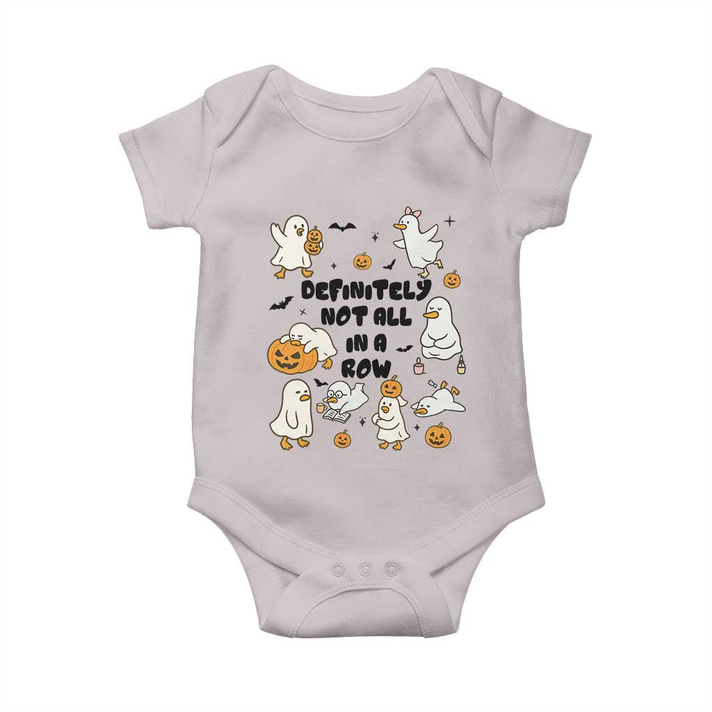 Funny Duck Ghost Halloween Baby Onesie Most Definitely Not All In A Row - Wonder Print Shop