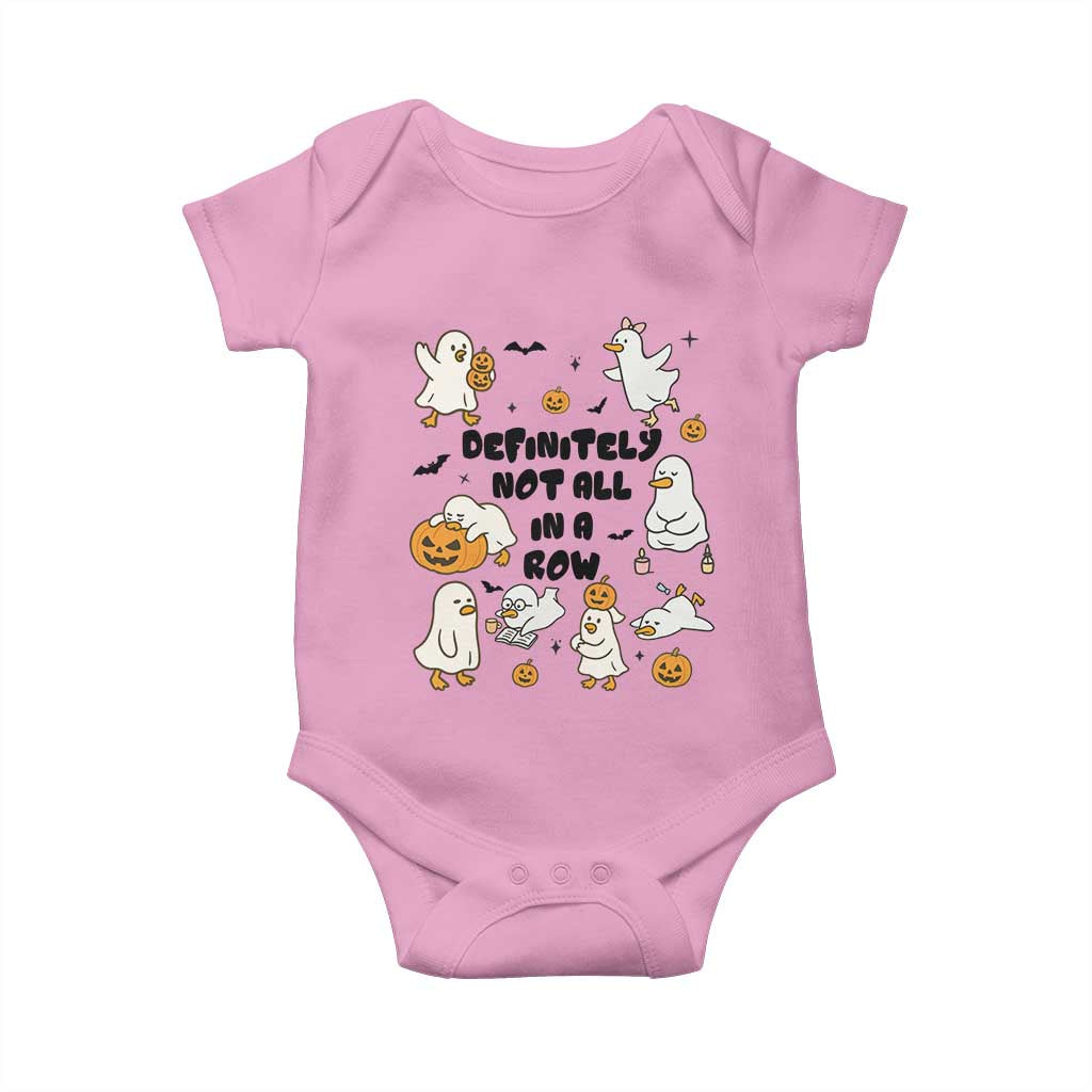 Funny Duck Ghost Halloween Baby Onesie Most Definitely Not All In A Row - Wonder Print Shop