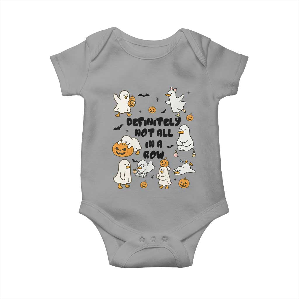 Funny Duck Ghost Halloween Baby Onesie Most Definitely Not All In A Row - Wonder Print Shop
