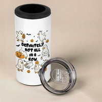 Funny Duck Ghost Halloween 4 in 1 Can Cooler Tumbler Most Definitely Not All In A Row