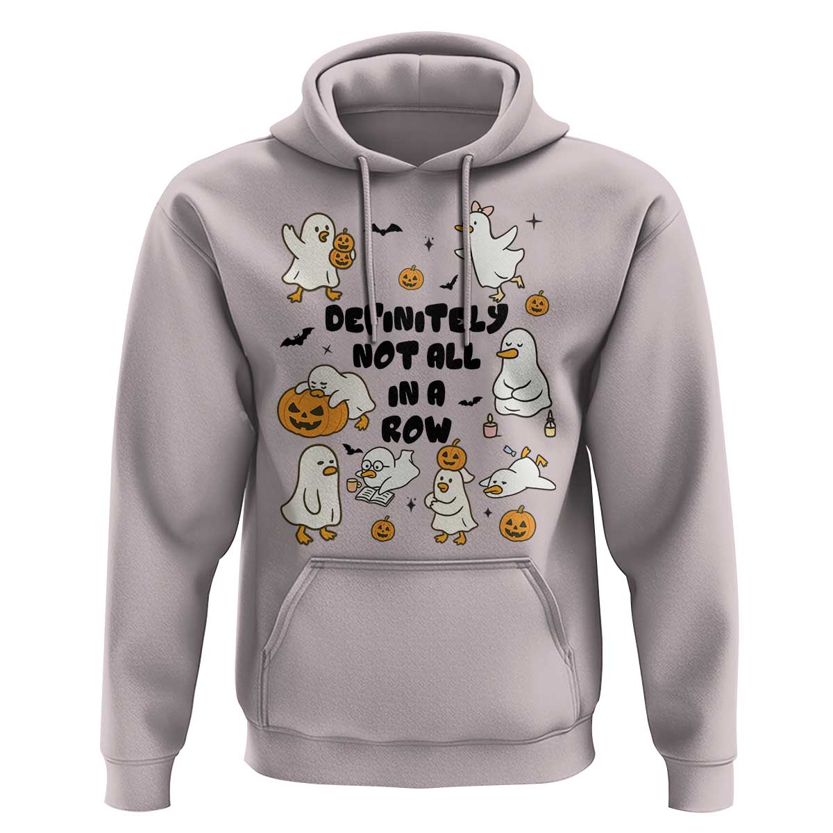 Funny Duck Ghost Halloween Hoodie Most Definitely Not All In A Row - Wonder Print Shop