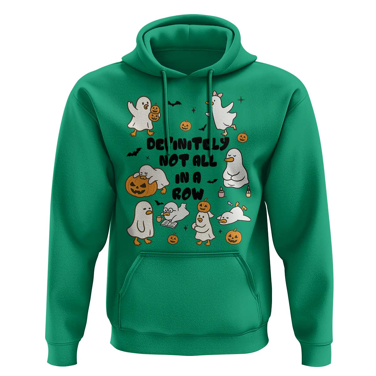 Funny Duck Ghost Halloween Hoodie Most Definitely Not All In A Row - Wonder Print Shop