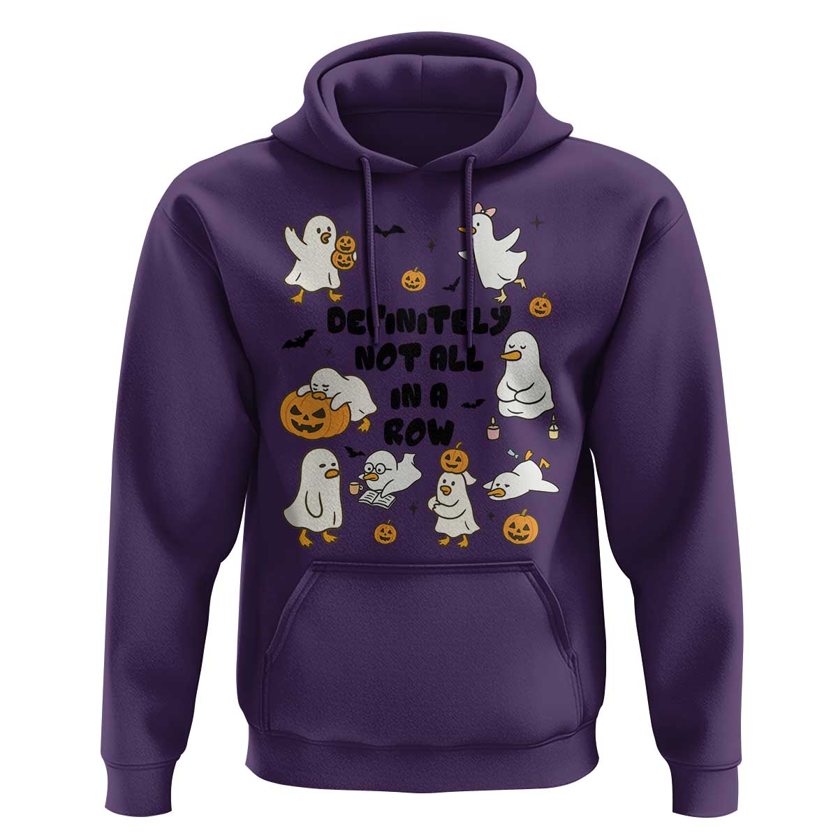 Funny Duck Ghost Halloween Hoodie Most Definitely Not All In A Row - Wonder Print Shop