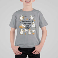 Funny Duck Ghost Halloween T Shirt For Kid Most Definitely Not All In A Row - Wonder Print Shop
