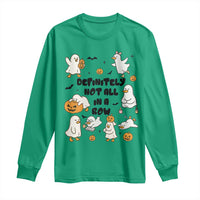 Funny Duck Ghost Halloween Long Sleeve Shirt Most Definitely Not All In A Row - Wonder Print Shop