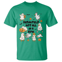 Funny Duck Ghost Halloween T Shirt Most Definitely Not All In A Row - Wonder Print Shop