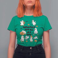Funny Duck Ghost Halloween T Shirt For Women Most Definitely Not All In A Row - Wonder Print Shop