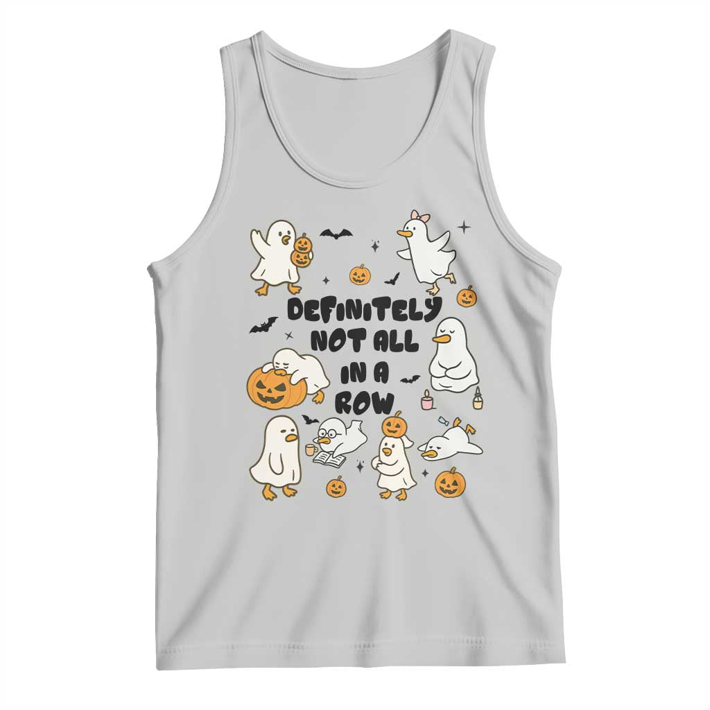 Funny Duck Ghost Halloween Tank Top Most Definitely Not All In A Row - Wonder Print Shop