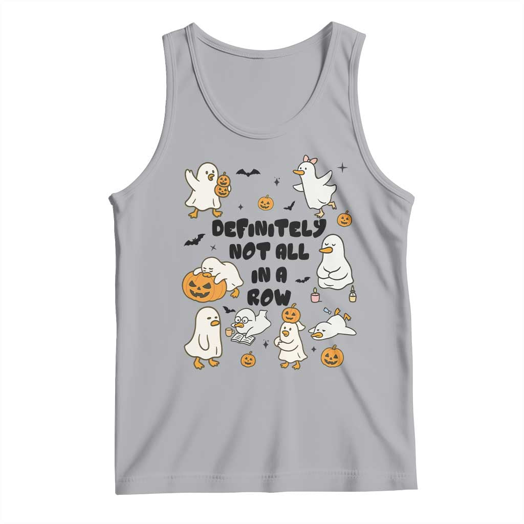 Funny Duck Ghost Halloween Tank Top Most Definitely Not All In A Row - Wonder Print Shop