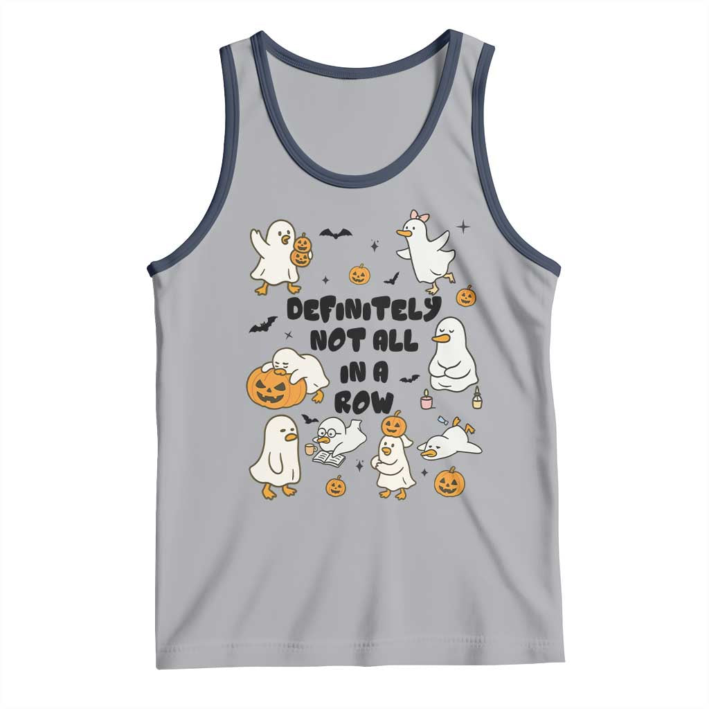 Funny Duck Ghost Halloween Tank Top Most Definitely Not All In A Row - Wonder Print Shop