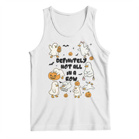 Funny Duck Ghost Halloween Tank Top Most Definitely Not All In A Row - Wonder Print Shop