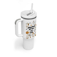 Funny Duck Ghost Halloween Tumbler With Handle Most Definitely Not All In A Row