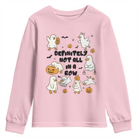 Funny Duck Ghost Halloween Youth Sweatshirt Most Definitely Not All In A Row - Wonder Print Shop