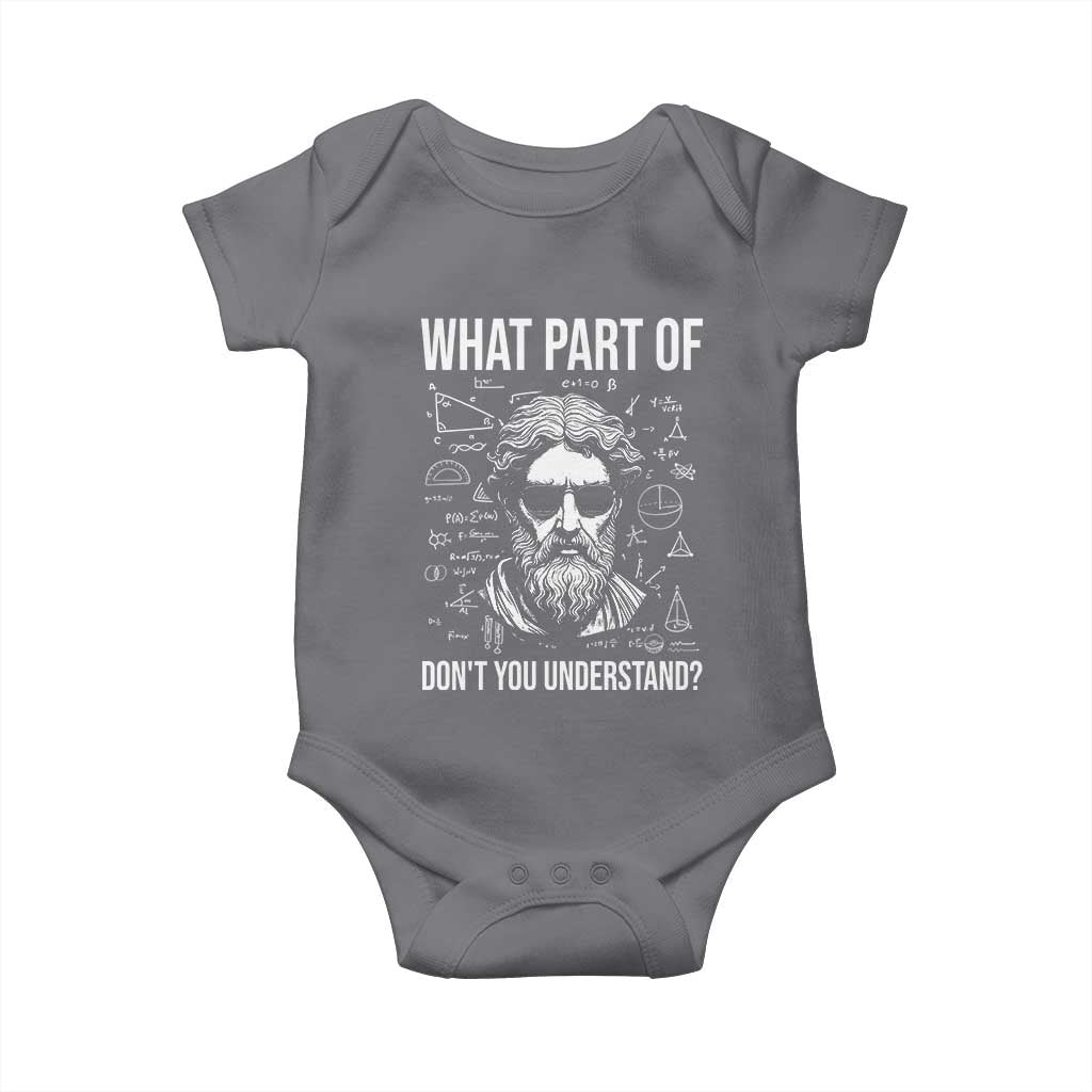 Funny Math Teacher Baby Onesie What Part Of Do Not You Understand - Wonder Print Shop