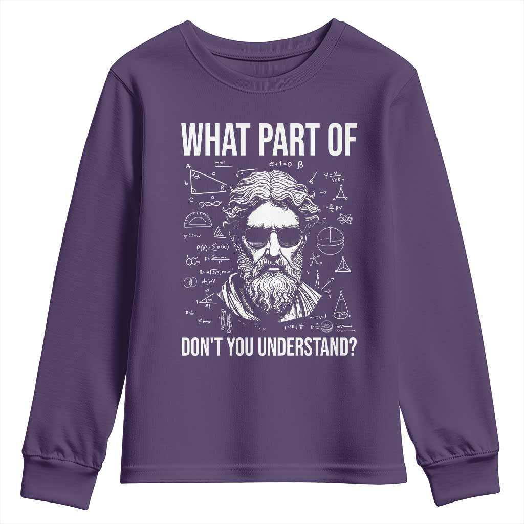 Funny Math Teacher Youth Sweatshirt What Part Of Do Not You Understand - Wonder Print Shop