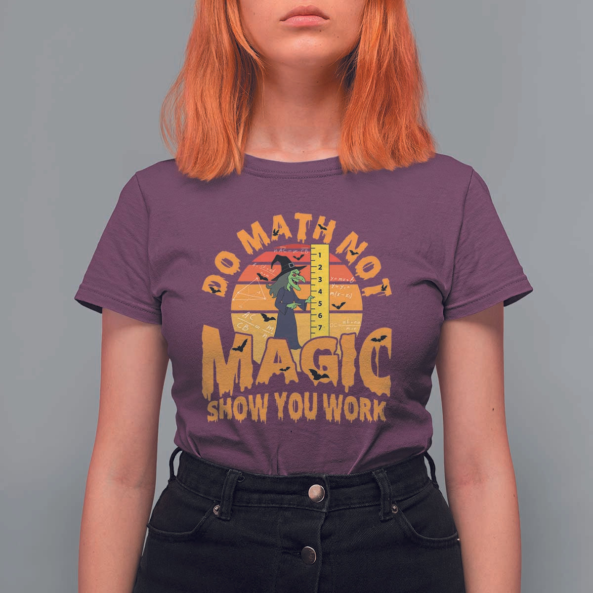 Funny Math Teacher T Shirt For Women Do Math Not Magic Show Your Work Back To School - Wonder Print Shop
