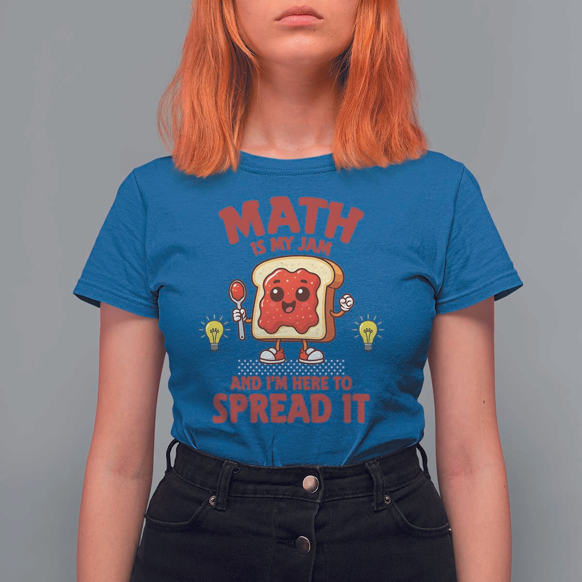 Funny School Math Teacher T Shirt For Women Math Is My Jam And I Am Here To Spread It - Wonder Print Shop