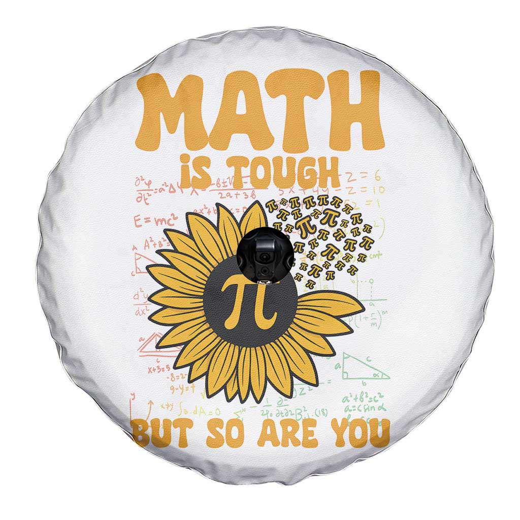 Funny Math Teacher Back To School Spare Tire Cover Math Is Tough But So Are You - Wonder Print Shop