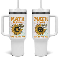 Funny Math Teacher Back To School Tumbler With Handle Math Is Tough But So Are You - Wonder Print Shop