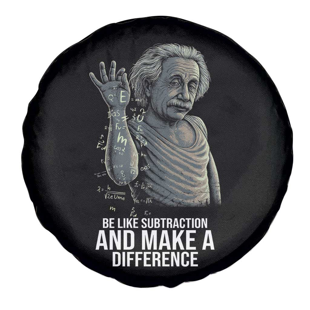 Funny Math Teacher Spare Tire Cover Be Like Subtraction And Make A Difference - Wonder Print Shop