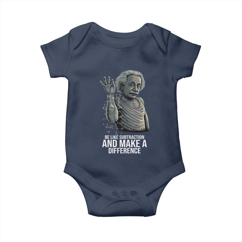 Funny Math Teacher Baby Onesie Be Like Subtraction And Make A Difference - Wonder Print Shop