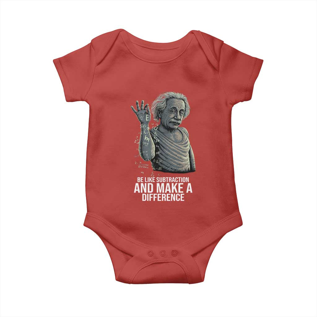Funny Math Teacher Baby Onesie Be Like Subtraction And Make A Difference - Wonder Print Shop