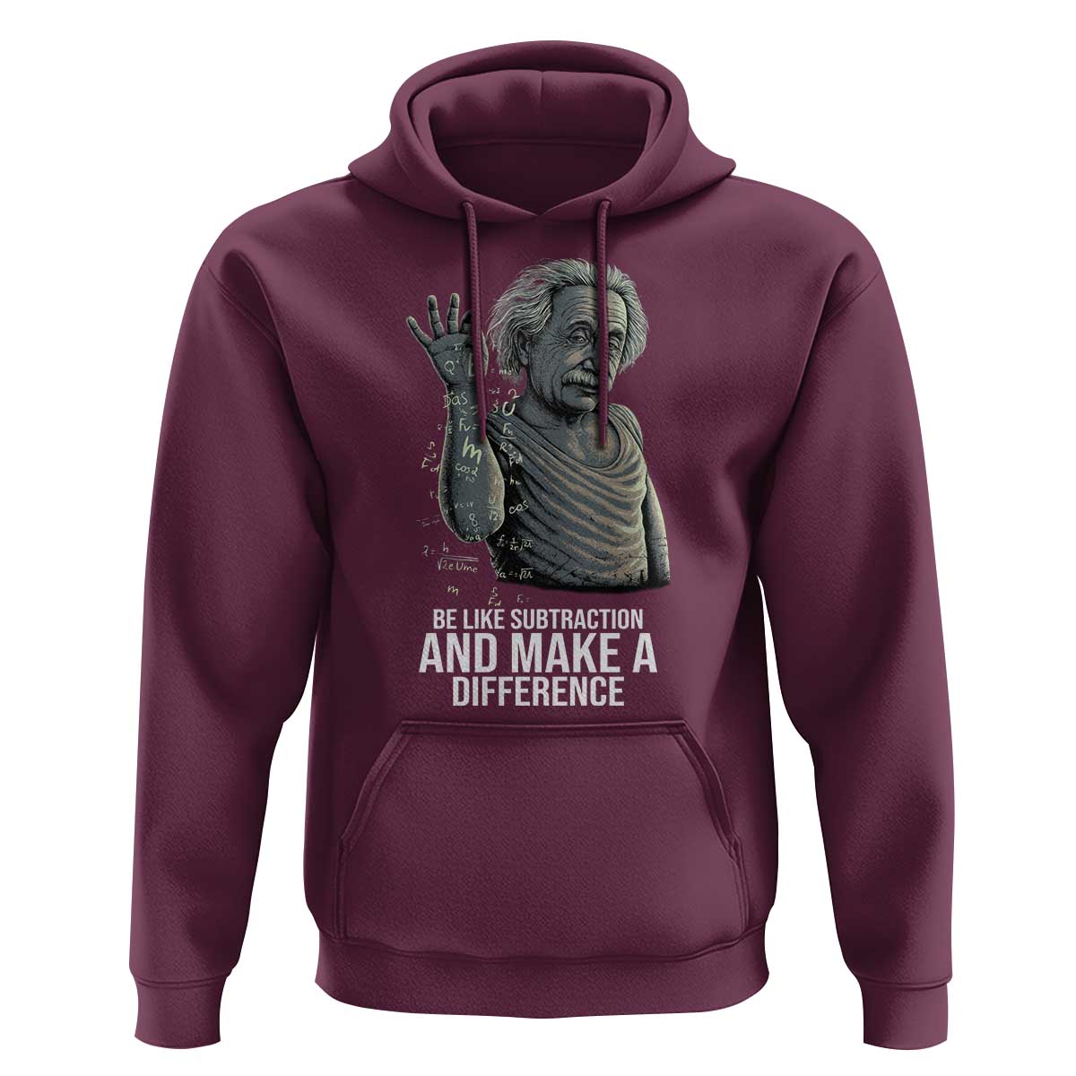 Funny Math Teacher Hoodie Be Like Subtraction And Make A Difference - Wonder Print Shop