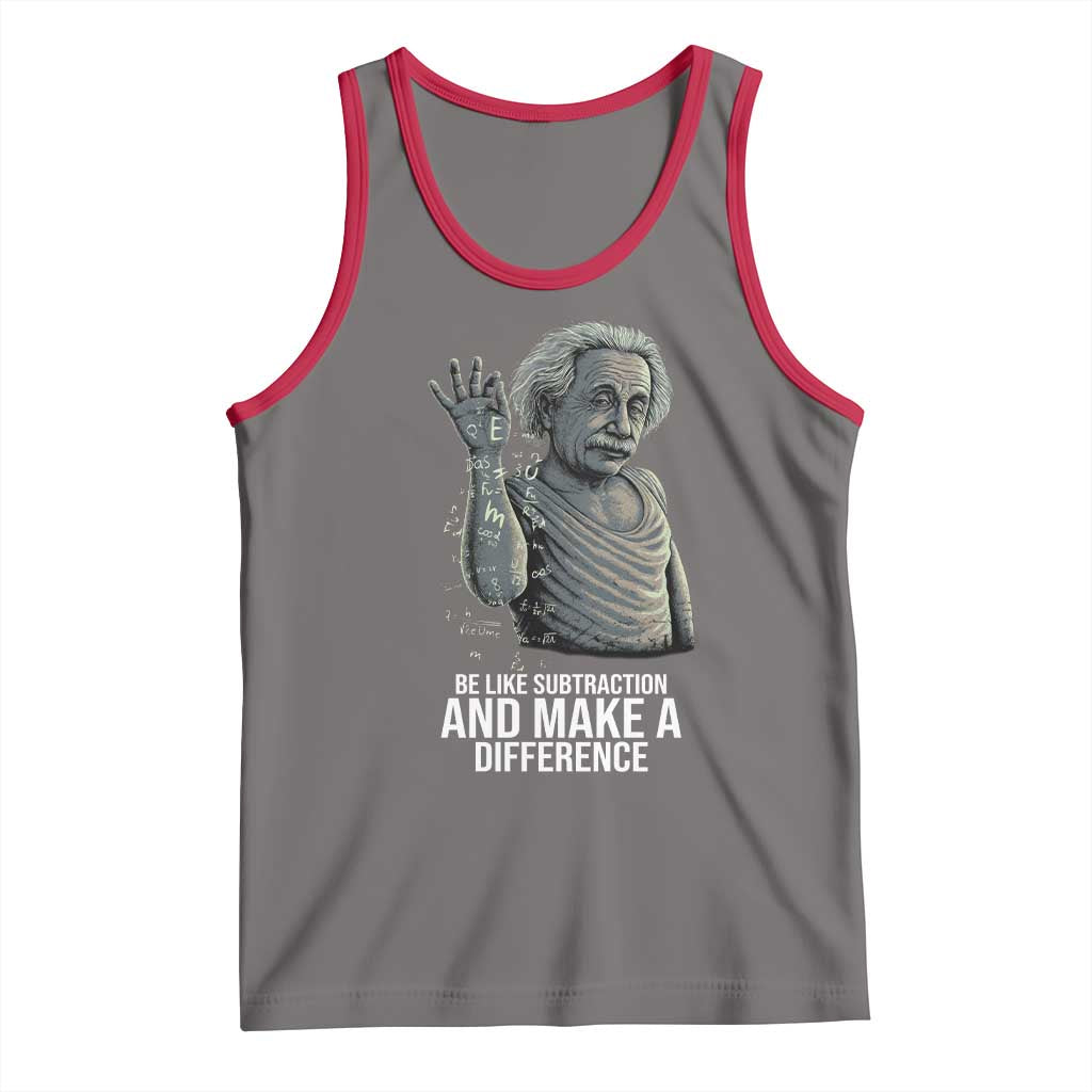 Funny Math Teacher Tank Top Be Like Subtraction And Make A Difference - Wonder Print Shop