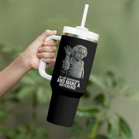 Funny Math Teacher Tumbler With Handle Be Like Subtraction And Make A Difference