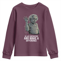 Funny Math Teacher Youth Sweatshirt Be Like Subtraction And Make A Difference - Wonder Print Shop