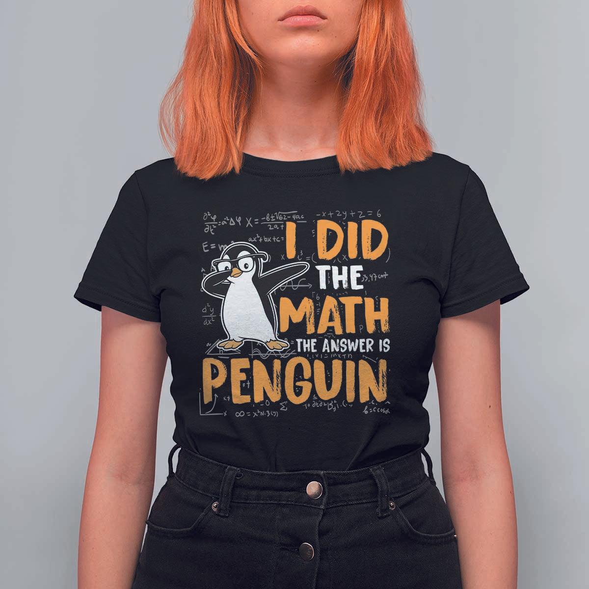 Funny Penguin Math Lover T Shirt For Women I Did The Math The Answer Is Penguin - Wonder Print Shop