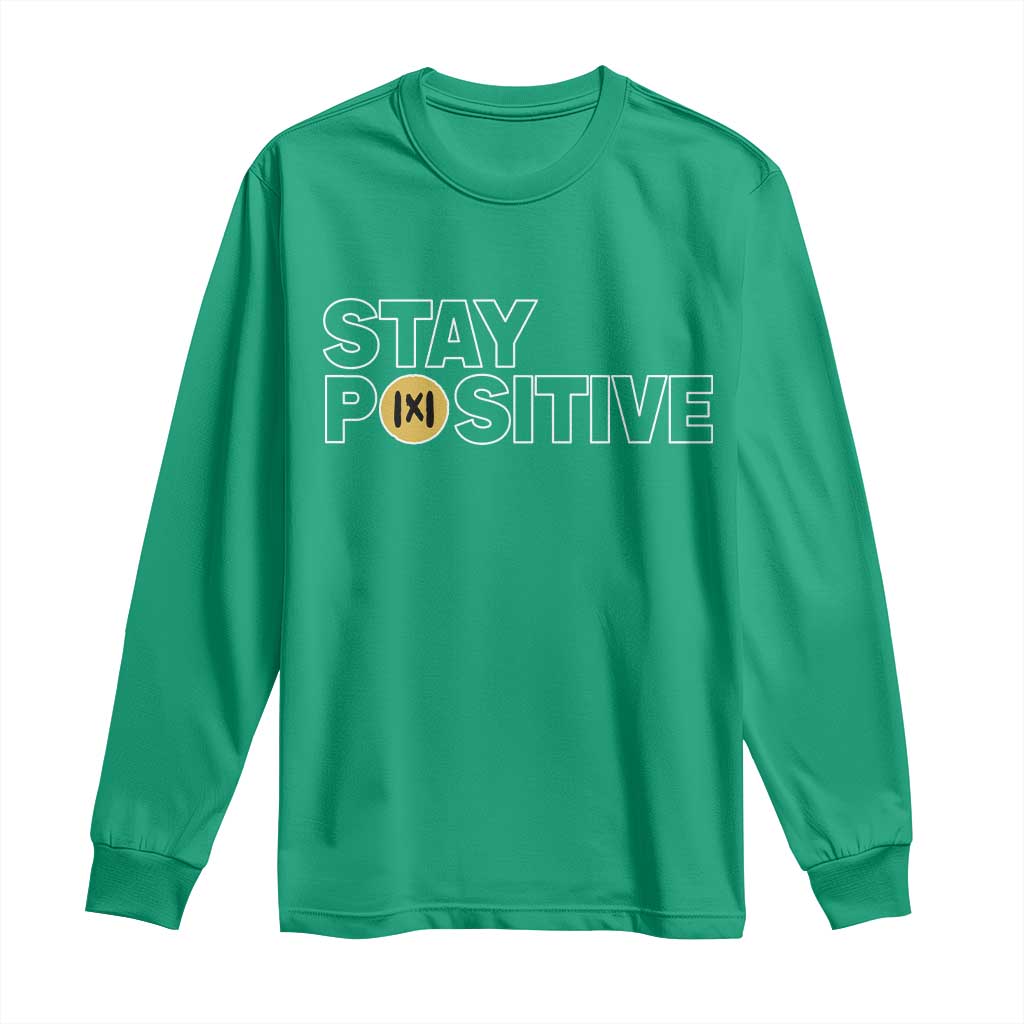 Funny Math Long Sleeve Shirt Absolute Value Stay Positive - Wonder Print Shop
