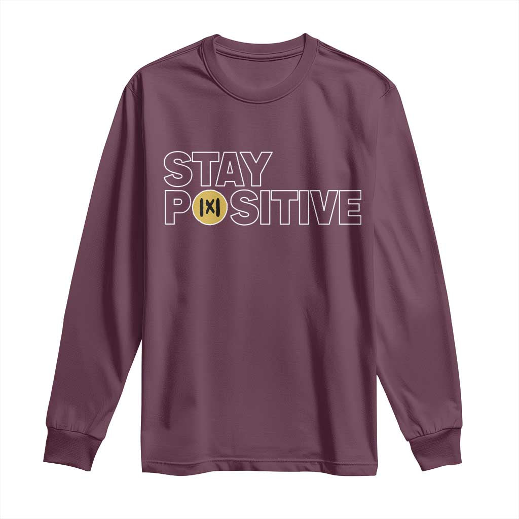 Funny Math Long Sleeve Shirt Absolute Value Stay Positive - Wonder Print Shop