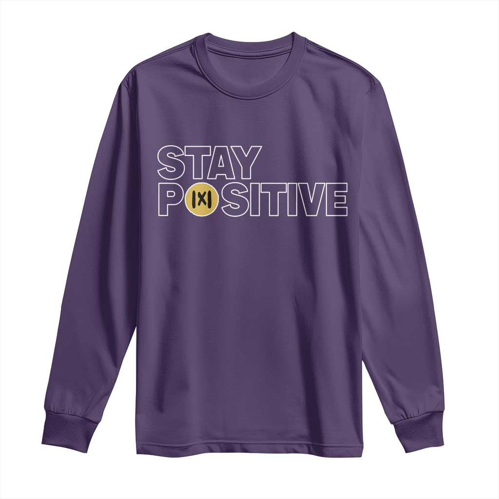 Funny Math Long Sleeve Shirt Absolute Value Stay Positive - Wonder Print Shop