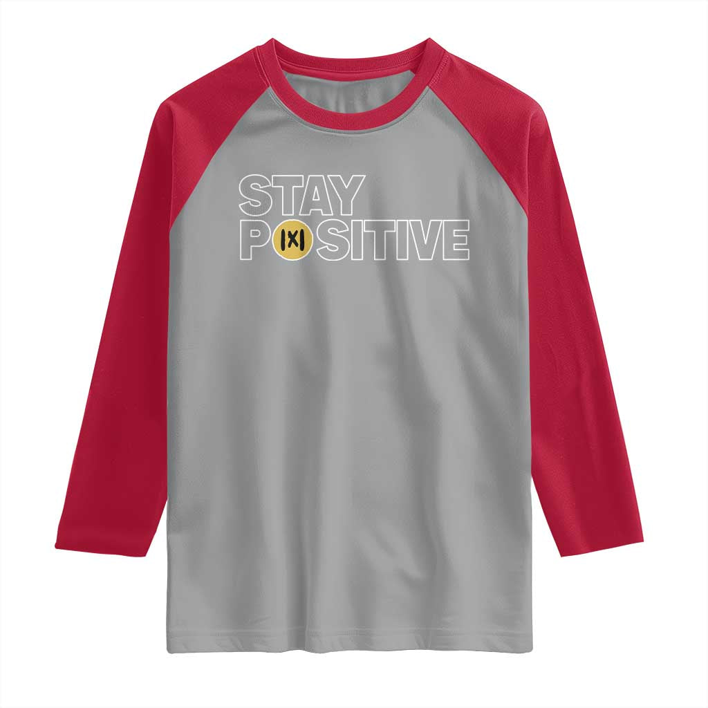 Funny Math Raglan Shirt Absolute Value Stay Positive - Wonder Print Shop